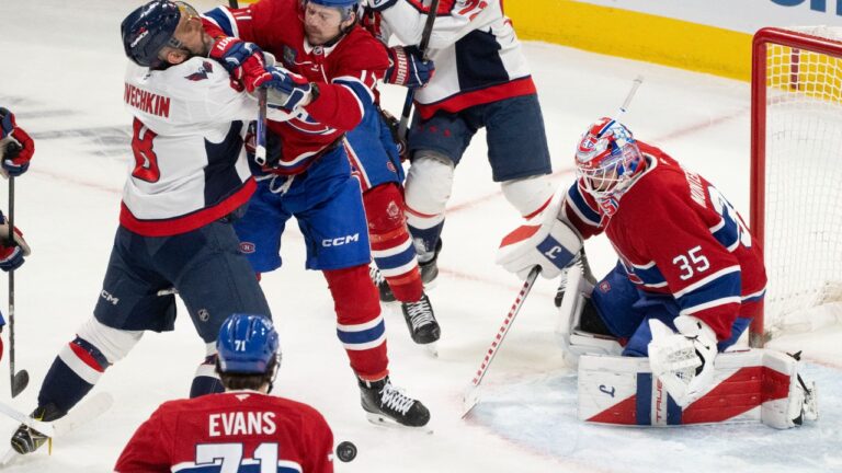 Canadiens pull goalie Sam Montembeault vs. Capitals
