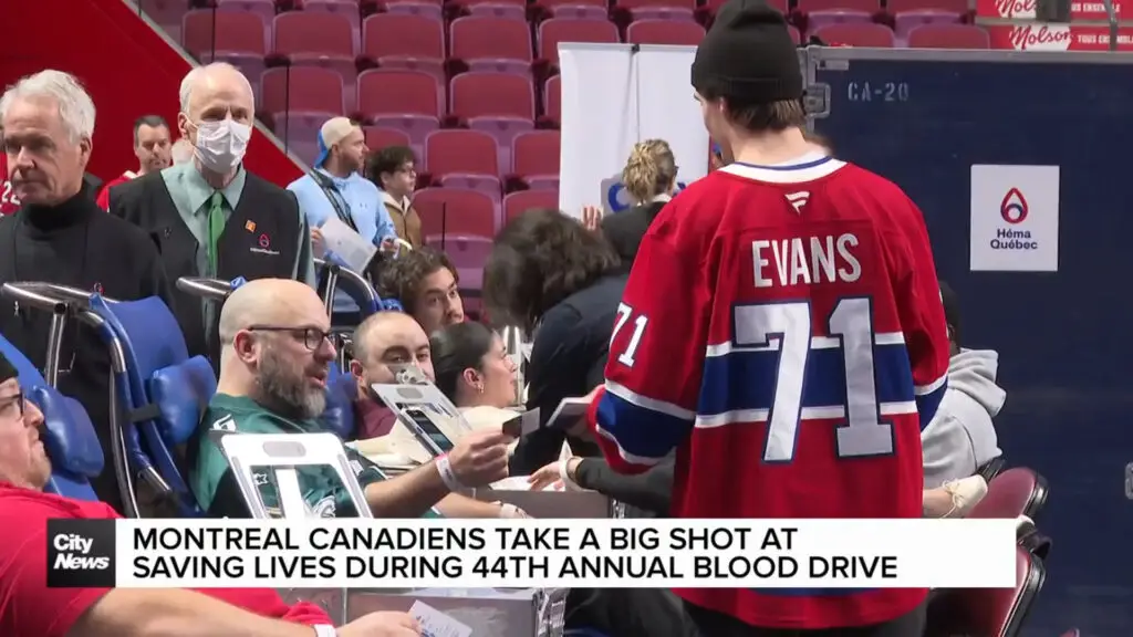 Montreal Canadiens take a big shot at saving lives at blood drive