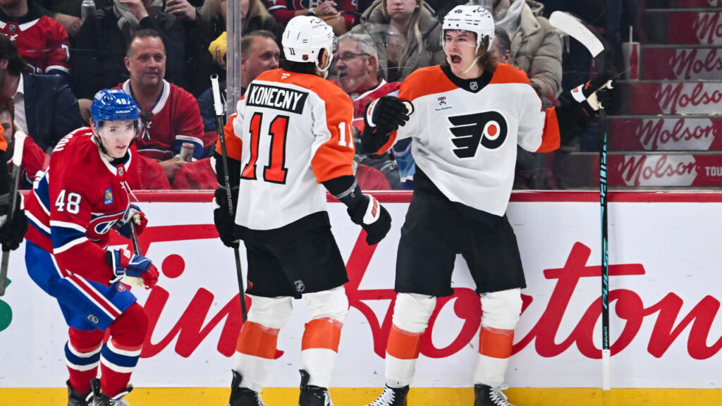 Zegras pushes goal streak to 4, Flyers top Canadiens to end 3-game skid