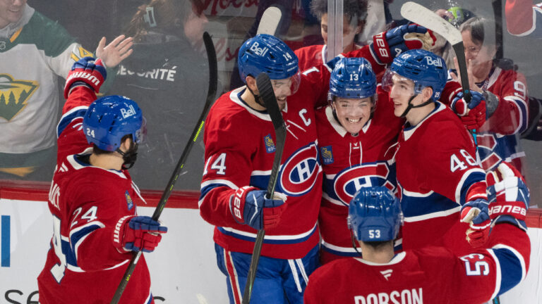Canadiens' new grind line lays groundwork for Caufield, Hutson heroics