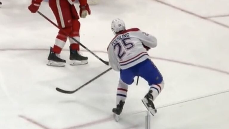 Poehling scores his first, Allen injured in Canadiens 3-2 OT loss to Detroit