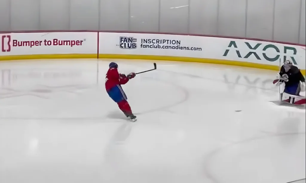 Special surprise in Brossard as two Canadiens unexpectedly hit the ice during Olympic break