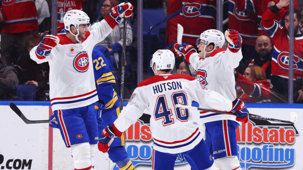 Caufield scores twice in 3rd, Canadiens rally past Sabres