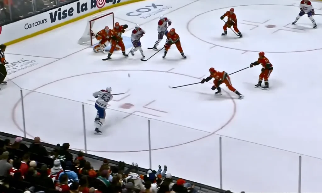 Photo of Canadiens vs Ducks.