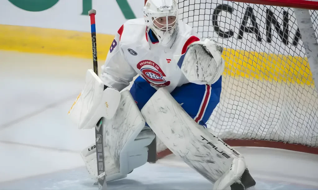 Photo of Canadiens goalie prospect Yevgeni Volokhin.