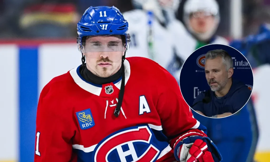 Montreal Canadiens right wing Brendan Gallagher (11) looks on during warm-up before the game against the Vancouver Canucks at Bell Centre. Martin St-Louis