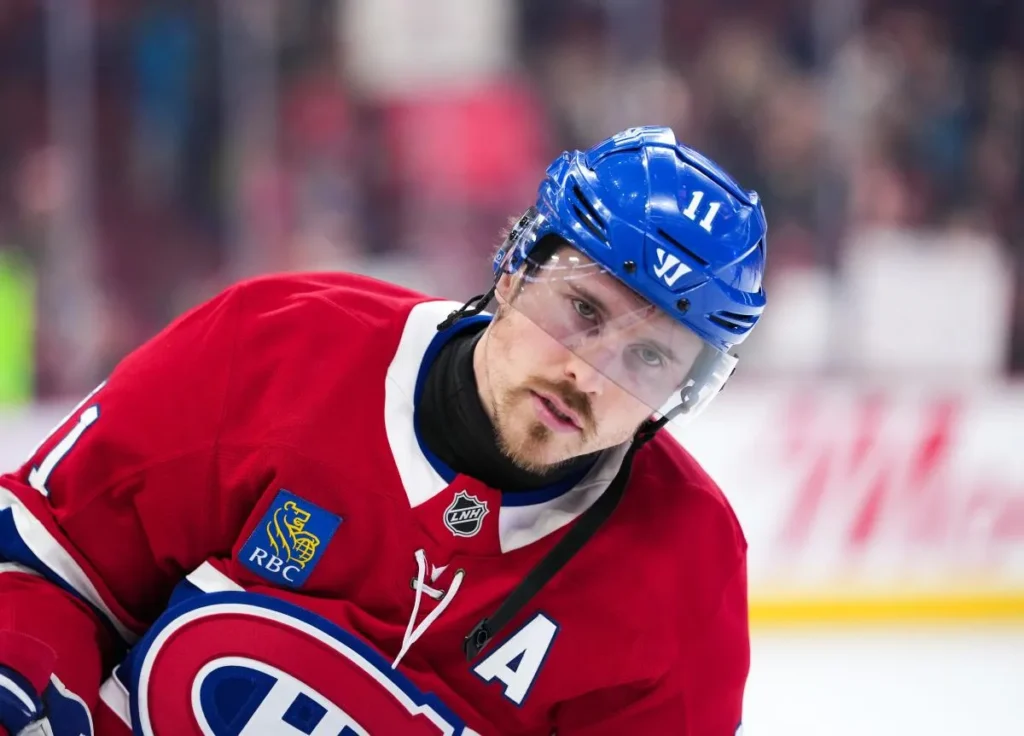 Montreal Canadiens forward Brendan Gallagher (11) skates during the warmup before the game against the Vegas Golden Knights at the Bell Centre.