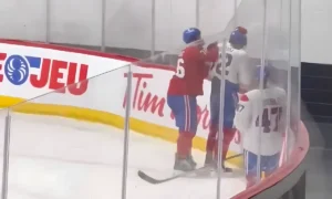 Photo of Zachary Bolduc and Arber Xhekaj.