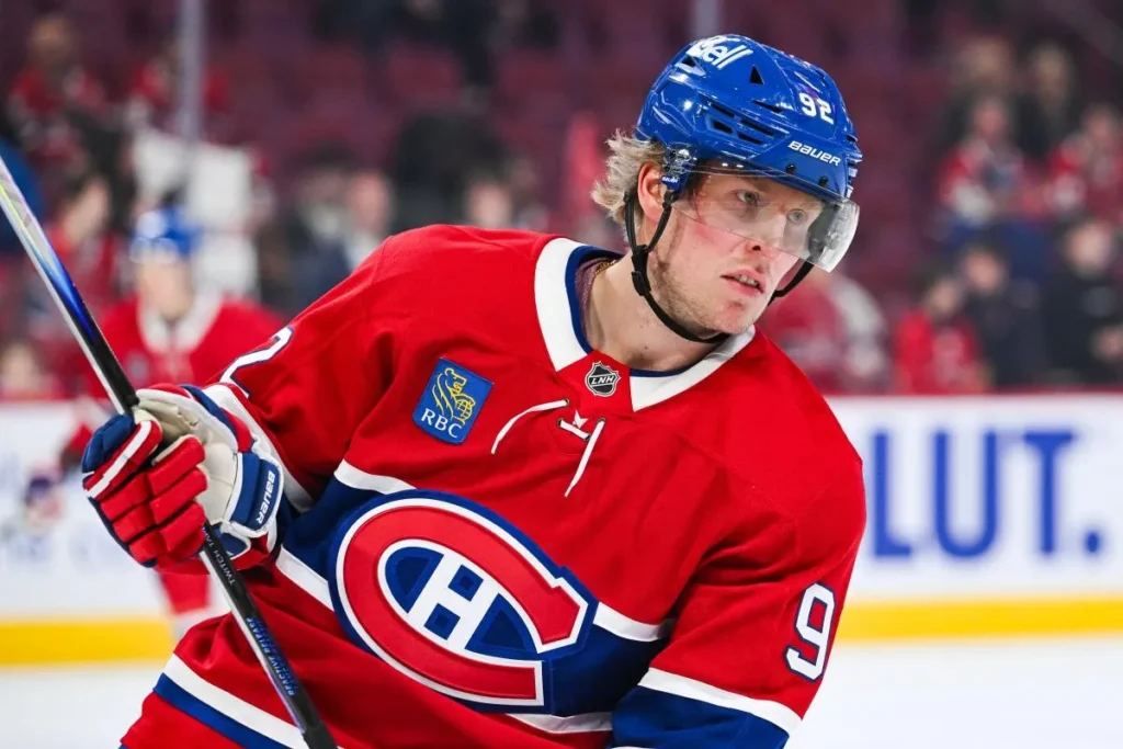 Montreal Canadiens right wing Patrik Laine (92) looks on during warm-up before the game against the Nashville Predators at Bell Centre