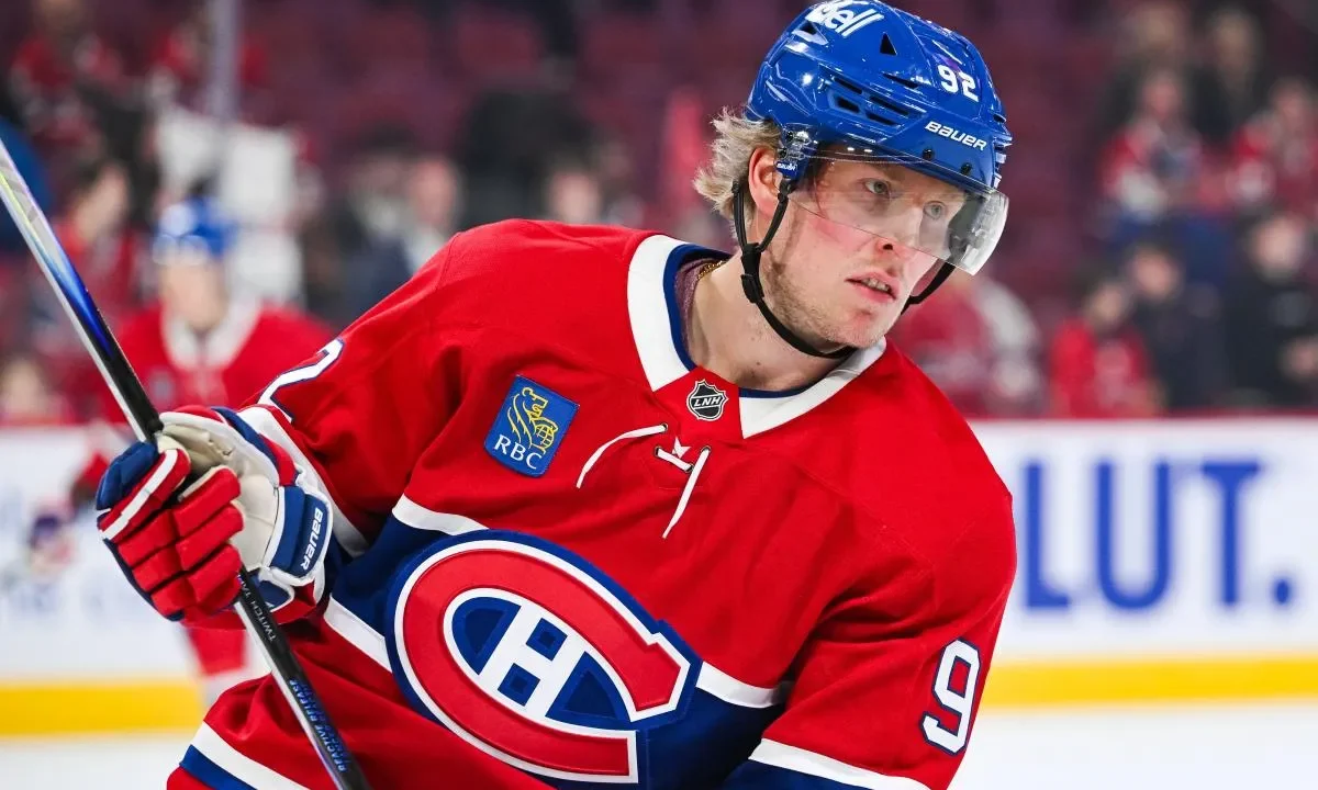 Montreal Canadiens right wing Patrik Laine (92) looks on during warm-up before the game against the Nashville Predators at Bell Centre