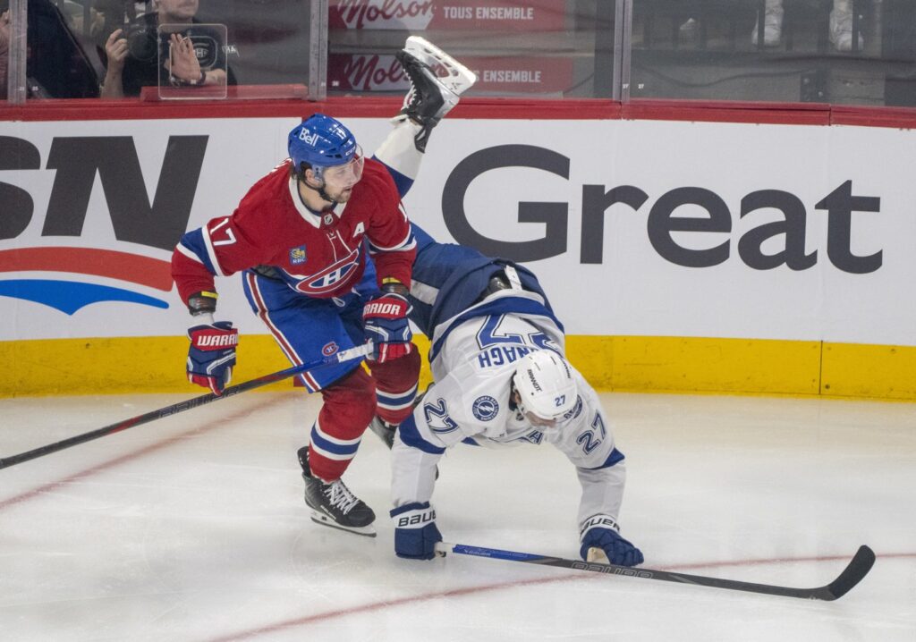 Hutson scores in OT, Canadiens beat Lightning 3-2 to take 2-1 series lead