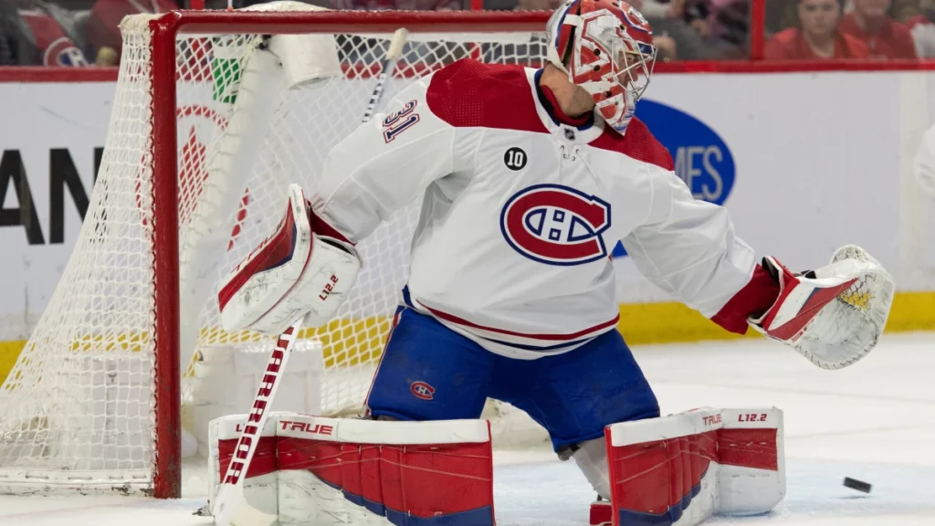 Montreal Canadiens goalie Carey Price (31) is unable to stop a shot from Ottawa Senators center Josh Norris (not pictured) in the second period at the Canadian Tire Centre.