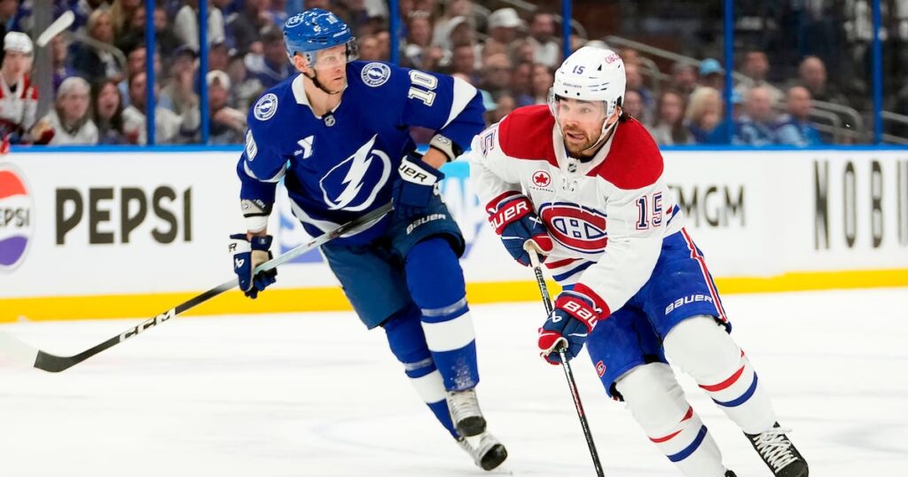 Brendan Gallagher scores in series debut as Canadiens lead Lightning after first period of Game 5