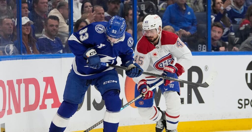 Montreal Canadiens lead Tampa Bay Lightning after one period in Game 1 of playoff series