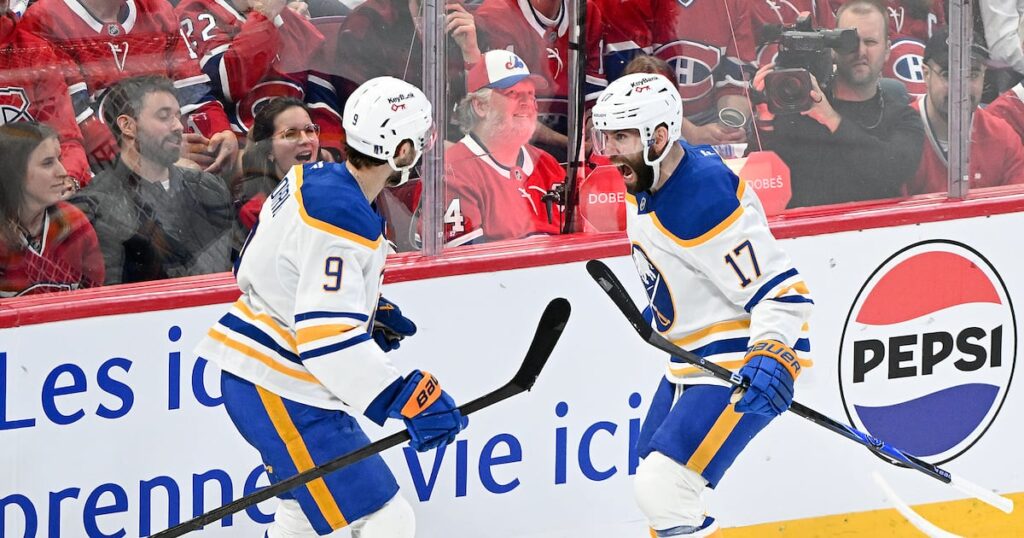 Buffalo Sabres lead Montreal Canadiens after four unanswered goals through two periods in Game 6