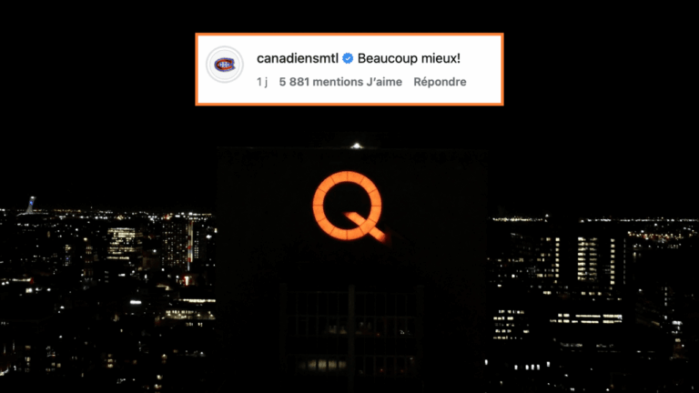 Hydro-Québec changes logo at headquarters in support of the Canadiens