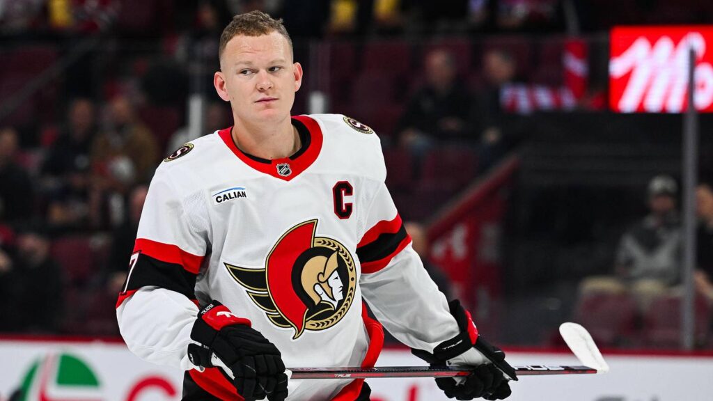 Ottawa Senators left wing Brady Tkachuk (7): David Kirouac-Imagn Images
