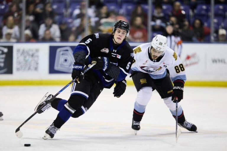 Victoria Royals defenceman Timmy Runtso was selected 57th overall by the Montreal Canadiens in the 2026 NHL Draft. (Photo courtesy of Kevin Light/Victoria Royals)