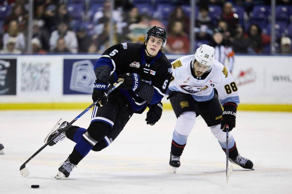 Victoria Royals defenceman Timmy Runtso was selected 57th overall by the Montreal Canadiens in the 2026 NHL Draft. (Photo courtesy of Kevin Light/Victoria Royals)
