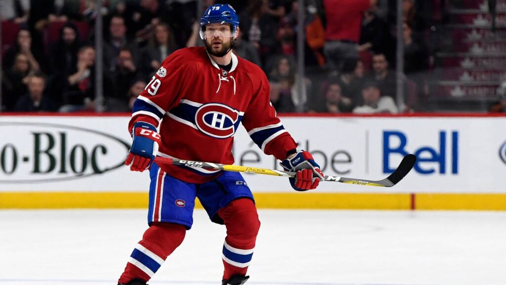 Mar 28, 2017; Montreal, Quebec, CAN; Montreal Canadiens defenseman Andrei Markov (79) during the third period of the game against the Dallas Stars at the Bell Centre. Mandatory Credit: Eric Bolte-USA TODAY Sports
