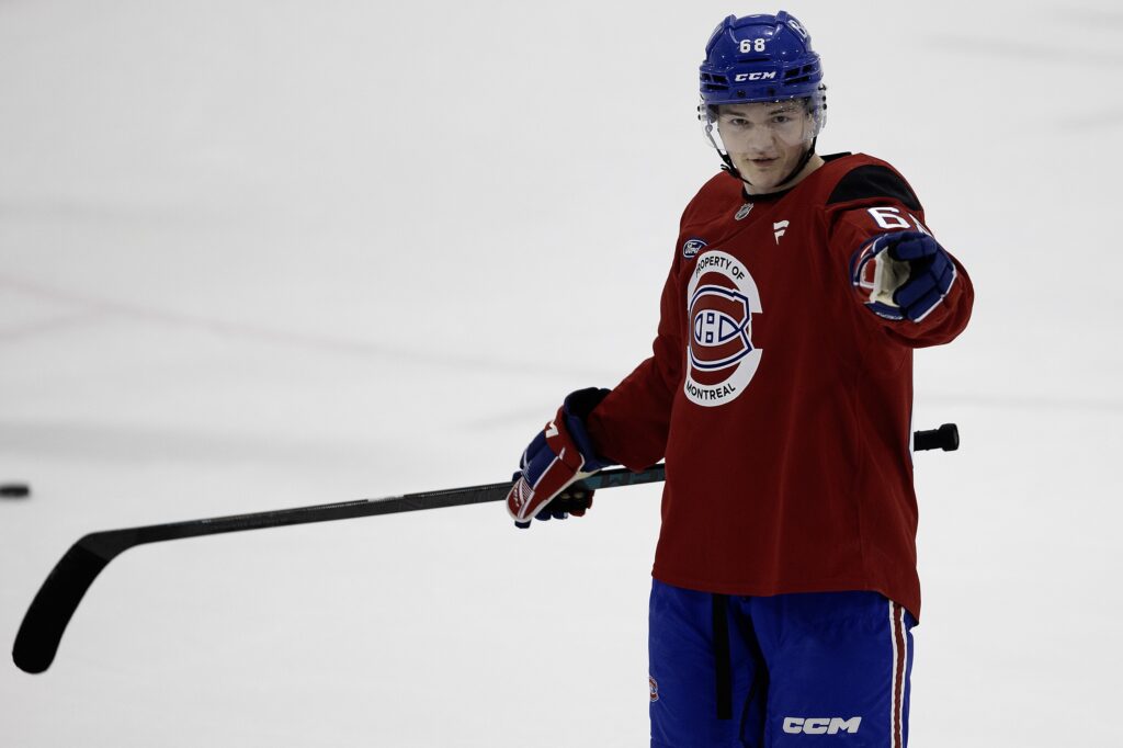 Owen Protz during Canadiens development camp at the CN Sports Complex on July 2, 2025.