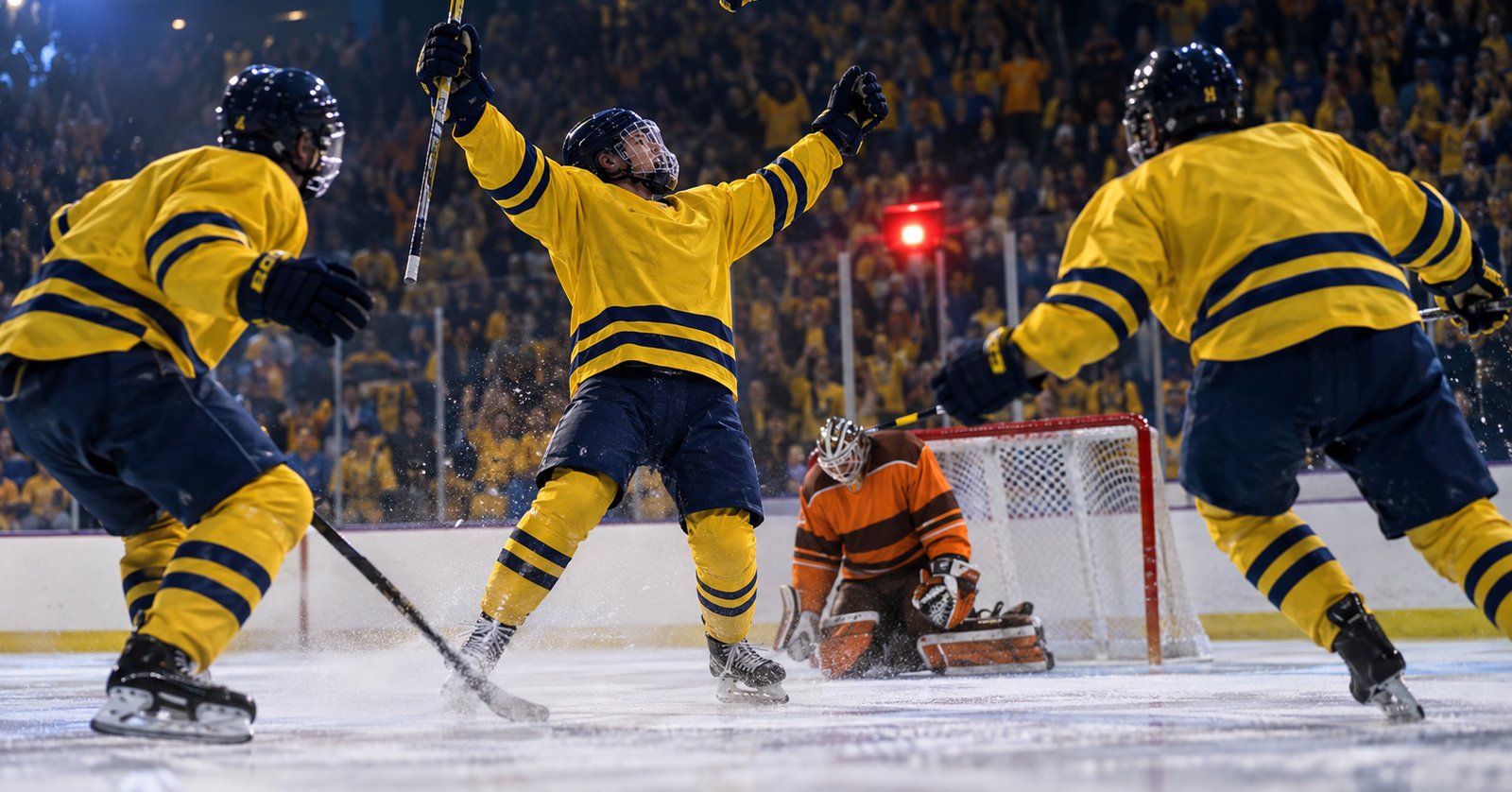 Michael Hage Shines with 2 Goals in Michigan’s Big Win